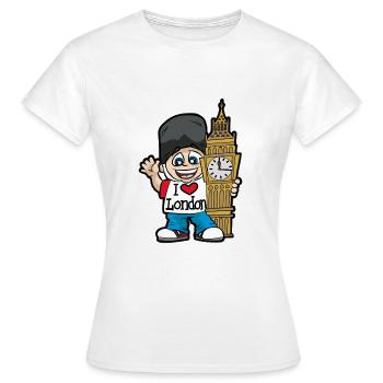 I LOVE LONDON Big Benn Tourist Tower of London UK - T-shirt Femme - blanc - Devant - AI Model Female 172 dark (172cm)