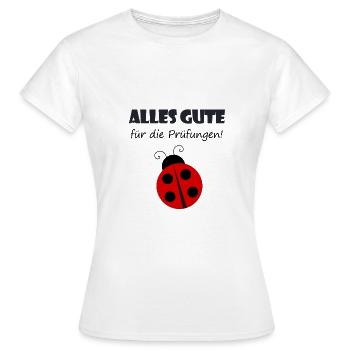 Examens de félicitations coccinelle - T-shirt Femme - blanc - Devant - AI Model Female 172 dark (172cm)