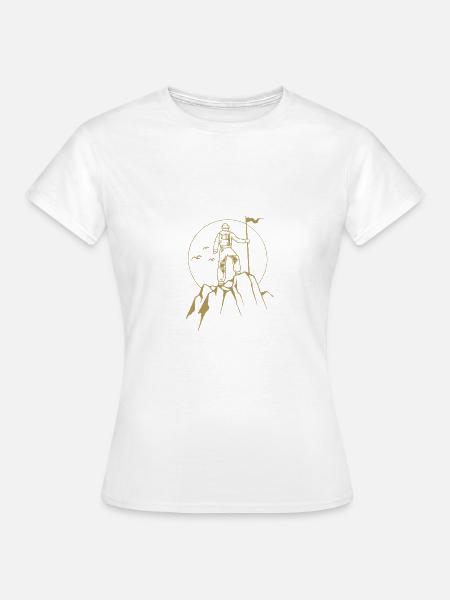 Gipfel Wandern Berg T-Shirt - Frauen T-Shirt - Weiß