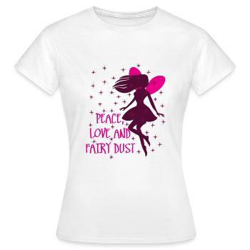 Peace love and fairy dust 01 - Women's T-Shirt - white - Front - AI Model Female 172 dark (172cm)