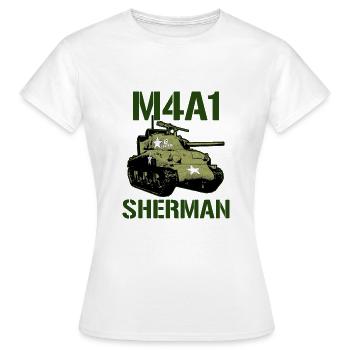 M4A1 SHERMAN militaire tanks us soldats cadeau - T-shirt Femme - blanc - Devant - AI Model Female 172 dark (172cm)