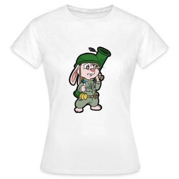 Bundeswehr Rabbit Military Panzerfaust Army - Women's T-Shirt - white - Front - AI Model Female 172 dark (172cm)