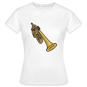 Trompette trompette trompette trompette flügelhorn musicien - T-shirt Femme - blanc - Devant - AI Model Female 172 dark (172cm)