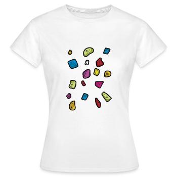 Boulder Bouldern Klettern Griffe Kletterhalle - Frauen T-Shirt - Weiß - Vorne - AI Model Female 172 dark (172cm)