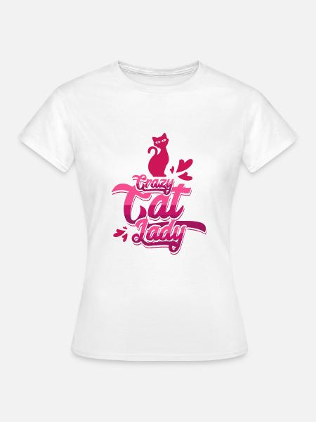 Crazy Cat Lady - Frauen T-Shirt - Weiß