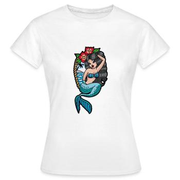 Sirène Tattoo - T-shirt Femme - blanc - Devant - AI Model Female 172 dark (172cm)
