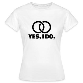 Demande en mariage - T-shirt Femme - blanc - Devant - AI Model Female 172 dark (172cm)