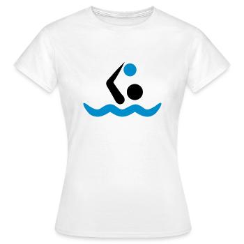 Wasserball - Frauen T-Shirt - Weiß - Vorne - AI Model Female 172 dark (172cm)