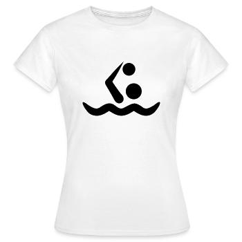 Wasserball - Frauen T-Shirt - Weiß - Vorne - AI Model Female 172 dark (172cm)