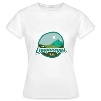 Laugavegur Wanderweg - Island - Frauen T-Shirt - Weiß - Vorne - AI Model Female 172 dark (172cm)