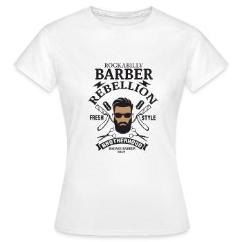 Conception de rébellion de coiffeur - T-shirt Femme - blanc - Devant - AI Model Female 172 dark (172cm)