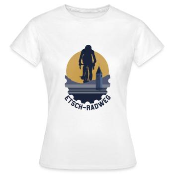 Adige bike path - Women's T-Shirt - white - Front - AI Model Female 172 dark (172cm)