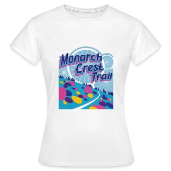 Sentier Monarch Crest - T-shirt Femme - blanc - Devant - AI Model Female 172 dark (172cm)
