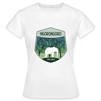 Ngorongoro - Tansania - Frauen T-Shirt - Weiß - Vorne - AI Model Female 172 dark (172cm)