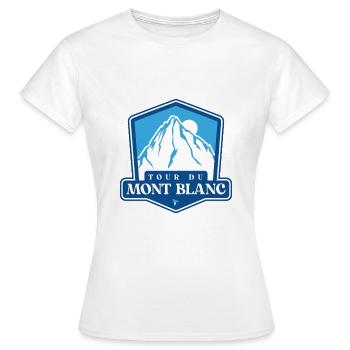 Tour du Mont Blanc Alps Hiking Trail - Women's T-Shirt - white - Front - AI Model Female 172 dark (172cm)