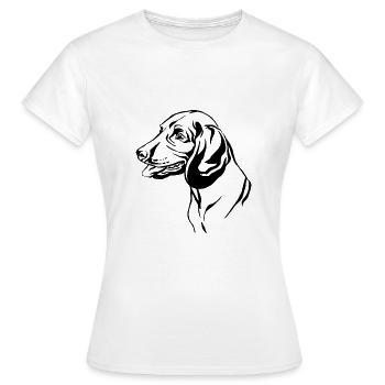 Bayerischer Gebirgsschweißhund - Frauen T-Shirt - Weiß - Vorne - AI Model Female 172 dark (172cm)