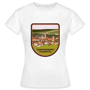 Sentier panoramique de la vallée de Tauber - T-shirt Femme - blanc - Devant - AI Model Female 172 dark (172cm)