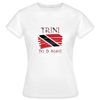 Trini To D Bone | Trinidad und Tobago Flagge - Frauen T-Shirt - Weiß - Vorne - AI Model Female 172 dark (172cm)