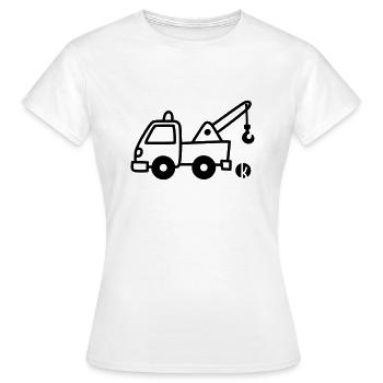 Abschlepper - Frauen T-Shirt - Weiß - Vorne - AI Model Female 172 dark (172cm)