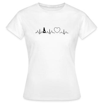 EKG Herzschlag Kaninchen Design - Frauen T-Shirt - Weiß - Vorne - AI Model Female 172 dark (172cm)