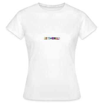 Astro Welt - Frauen T-Shirt - Weiß - Vorne - AI Model Female 172 dark (172cm)