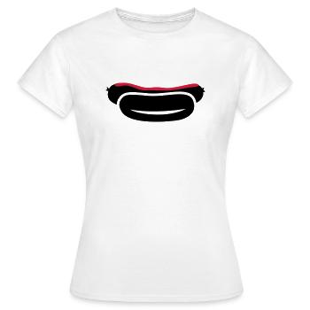 Bratwurst - Frauen T-Shirt - Weiß - Vorne - AI Model Female 172 dark (172cm)