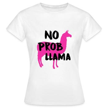 No prob llama - Frauen T-Shirt - Weiß - Vorne - AI Model Female 172 dark (172cm)