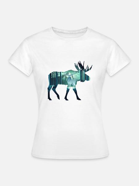 Elch - Frauen T-Shirt - Weiß