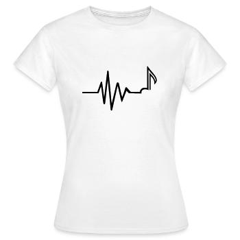 Frequenz - Frauen T-Shirt - Weiß - Vorne - AI Model Female 172 dark (172cm)