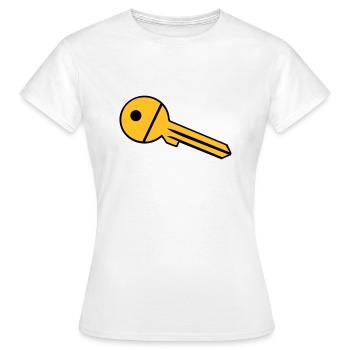 clé - T-shirt Femme - blanc - Devant - AI Model Female 172 dark (172cm)