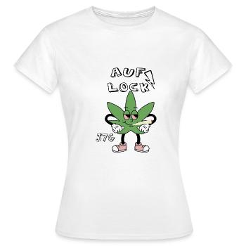 Lustiges Cannabisblatt - Frauen T-Shirt - Weiß - Vorne - AI Model Female 172 dark (172cm)