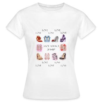 Shoe Addict So What? - Women's T-Shirt - white - Front - AI Model Female 172 dark (172cm)