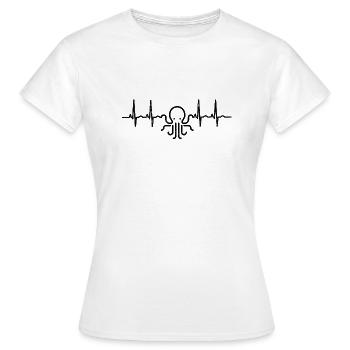 Poulpe poulpe poulpe pouls ECG - T-shirt Femme - blanc - Devant - AI Model Female 172 dark (172cm)