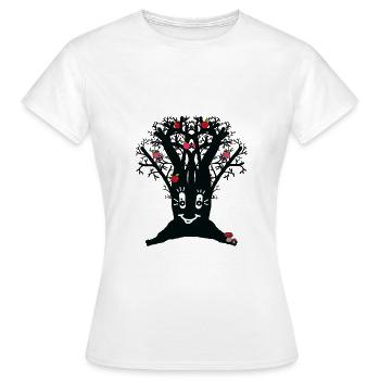 funny apple tree apple apples - Women's T-Shirt - white - Front - AI Model Female 172 dark (172cm)