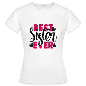 Meilleure soeur - cadeau pour chers frères et sœurs - T-shirt Femme - blanc - Devant - AI Model Female 172 dark (172cm)
