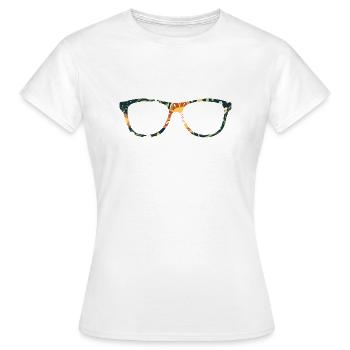 Lunettes - T-shirt Femme - blanc - Devant - AI Model Female 172 dark (172cm)