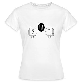 Computer und humor - Frauen T-Shirt - Weiß - Vorne - AI Model Female 172 dark (172cm)