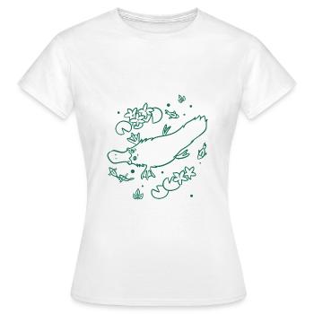 Watschelente - Gänsevögel - Frauen T-Shirt - Weiß - Vorne - AI Model Female 172 dark (172cm)