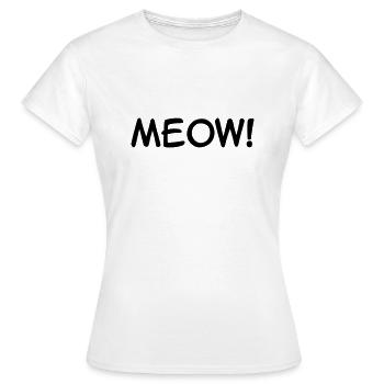Miau - Frauen T-Shirt - Weiß - Vorne - AI Model Female 172 dark (172cm)