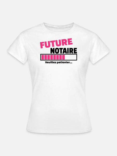 future notaire - T-shirt Femme - blanc