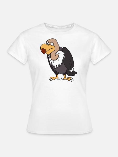 Grappige schattige koele gier Bird vogels - Vrouwen T-shirt - wit