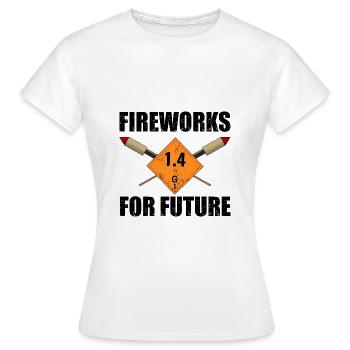 Feu d'artifice pour le futur Pyro - T-shirt Femme - blanc - Devant - AI Model Female 172 dark (172cm)