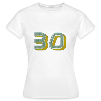 30 - Women's T-Shirt - white - Front - AI Model Female 172 dark (172cm)