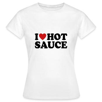 J’adore la sauce piquante - T-shirt Femme - blanc - Devant - AI Model Female 172 dark (172cm)