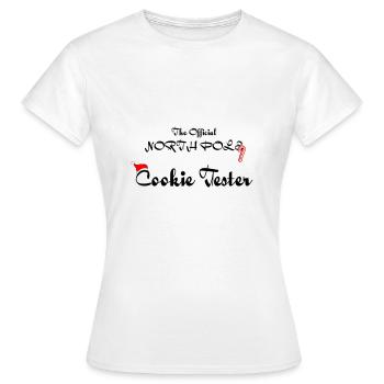 The Official North Pole Cookie Tester - Women's T-Shirt - white - Front - AI Model Female 172 dark (172cm)
