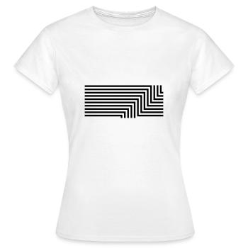 bend on the lines - Women's T-Shirt - white - Front - AI Model Female 172 dark (172cm)