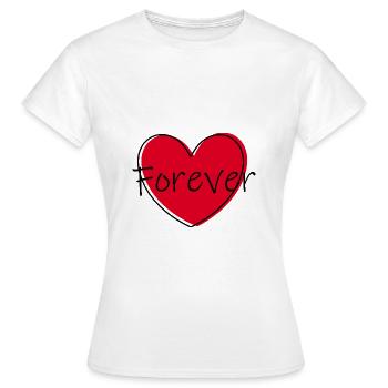 rotes Herz rot Herzen rot Herz Geschenk  - Frauen T-Shirt - Weiß - Vorne - AI Model Female 172 dark (172cm)