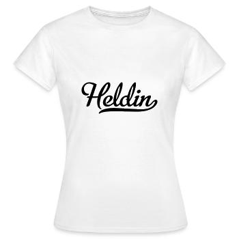 Heldin - Frauen T-Shirt - Weiß - Vorne - AI Model Female 172 dark (172cm)
