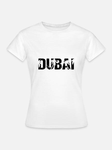 Dubai Palmen - Frauen T-Shirt - Weiß
