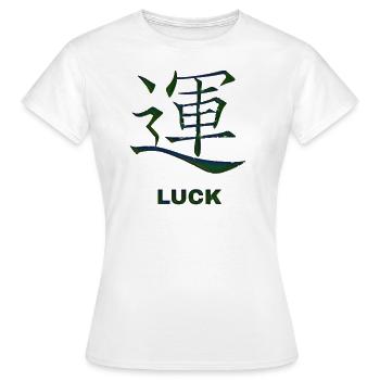 Happiness Chinese Character - Women's T-Shirt - white - Front - AI Model Female 172 dark (172cm)
